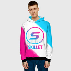 Толстовка-худи мужская Skillet neon gradient style, цвет: 3D-черный — фото 2