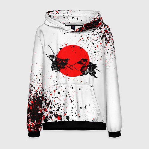 Мужская толстовка Два самурая / 3D-Черный – фото 1