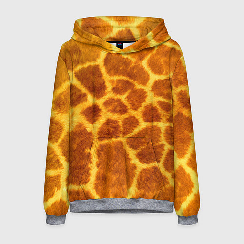 Мужская толстовка Шкура жирафа - текстура / 3D-Меланж – фото 1