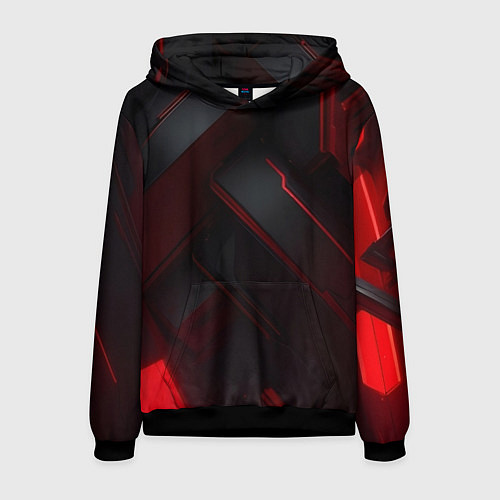 Мужская толстовка Красная бесконечность / 3D-Черный – фото 1