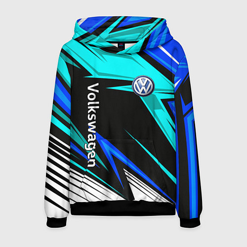 Мужская толстовка Фольцваген - sport uniform / 3D-Черный – фото 1
