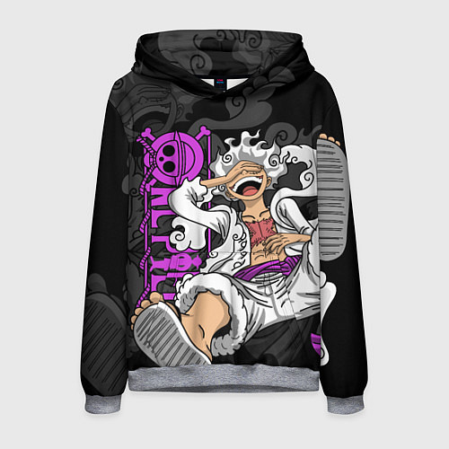 Мужская толстовка One piece - Gear 5- purple / 3D-Меланж – фото 1