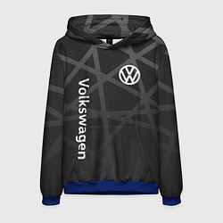 Толстовка-худи мужская Volkswagen - classic black, цвет: 3D-синий