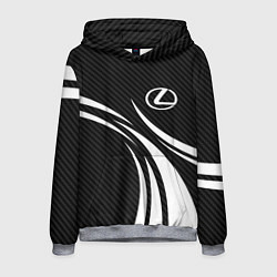 Толстовка-худи мужская Lexus - carbon line, цвет: 3D-меланж