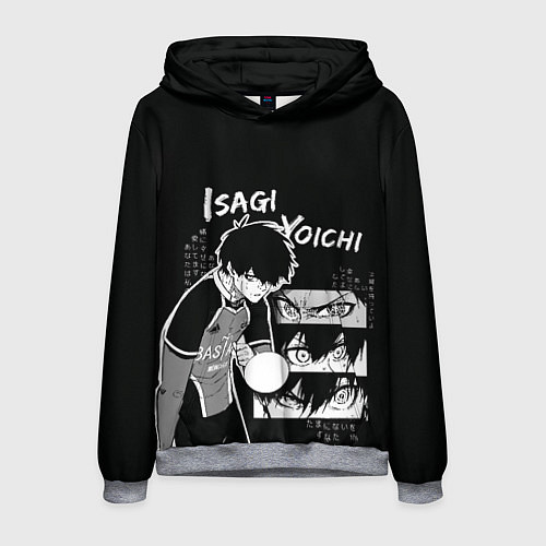 Мужская толстовка Исаги Йоичи - Синяя тюрьма / 3D-Меланж – фото 1