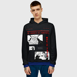 Толстовка-худи мужская Экспозиция - Моя геройская академия, цвет: 3D-синий — фото 2