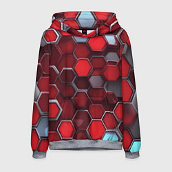 Мужская толстовка Cyber hexagon red