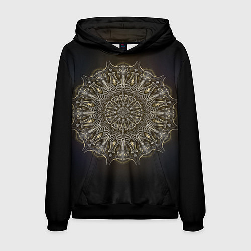 Мужская толстовка Костяная мандала / 3D-Черный – фото 1