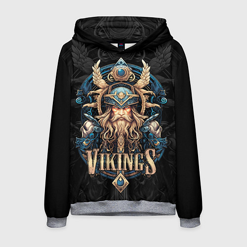 Мужская толстовка Vikings berserks / 3D-Меланж – фото 1