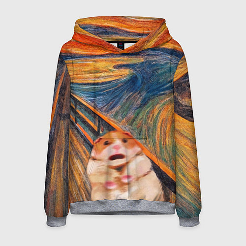 Мужская толстовка Крик хомяка / 3D-Меланж – фото 1