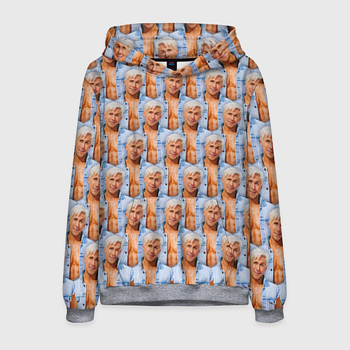 Мужская толстовка Паттерн - Райан Гослинг / 3D-Меланж – фото 1