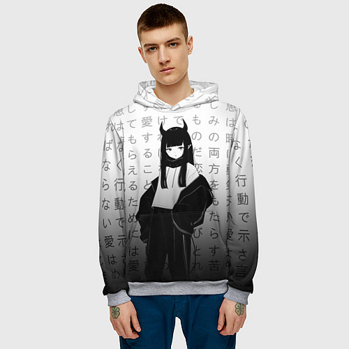 Мужская толстовка Потеряйся / 3D-Меланж – фото 3