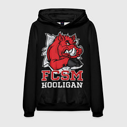 Толстовка-худи мужская FCSM hooligan, цвет: 3D-черный