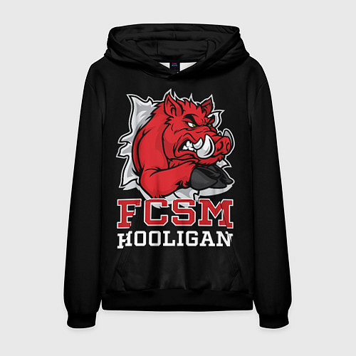 Мужская толстовка FCSM hooligan / 3D-Черный – фото 1