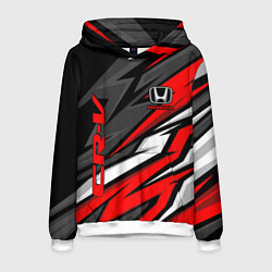 Толстовка-худи мужская Honda - CR-V - геометрия, цвет: 3D-белый