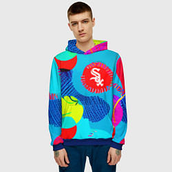 Толстовка-худи мужская Chicago White Sox - baseball team, цвет: 3D-синий — фото 2