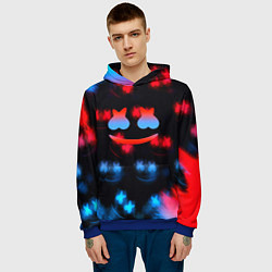 Толстовка-худи мужская Marshmello skibidi dob dob, цвет: 3D-синий — фото 2