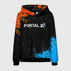 Толстовка-худи мужская Portal game, цвет: 3D-черный