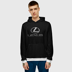 Толстовка-худи мужская Lexus brend sport, цвет: 3D-белый — фото 2