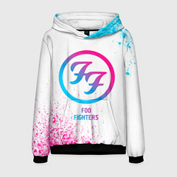 Толстовка-худи мужская Foo Fighters neon gradient style, цвет: 3D-черный