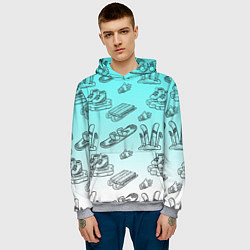 Толстовка-худи мужская Перезимуем, цвет: 3D-меланж — фото 2