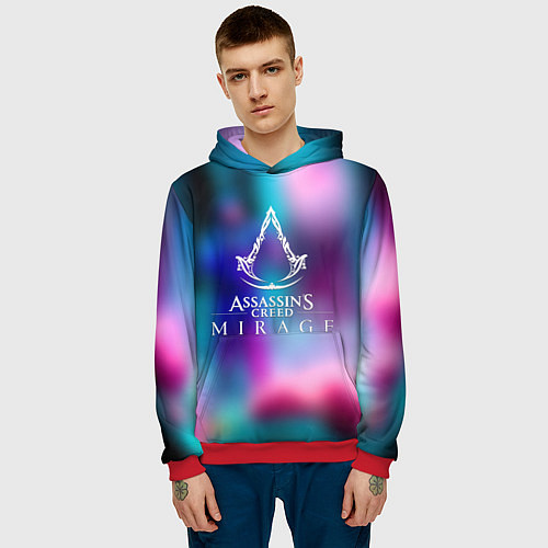 Мужская толстовка Ассасин крид мираж / 3D-Красный – фото 3