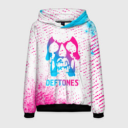 Толстовка-худи мужская Deftones neon gradient style, цвет: 3D-черный