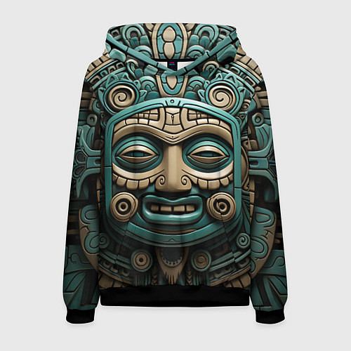Мужская толстовка Орнамент в стиле индейцев майя / 3D-Черный – фото 1