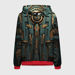 Толстовка-худи мужская Абстрактный узор в египетском стиле, цвет: 3D-красный