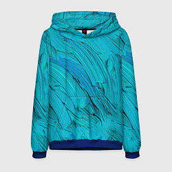 Толстовка-худи мужская Голубая масляная краска, цвет: 3D-синий