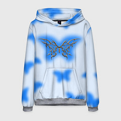 Толстовка-худи мужская Y2K blue butterfly, цвет: 3D-меланж