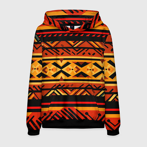 Мужская толстовка Узор в этническом стиле масаев / 3D-Черный – фото 1