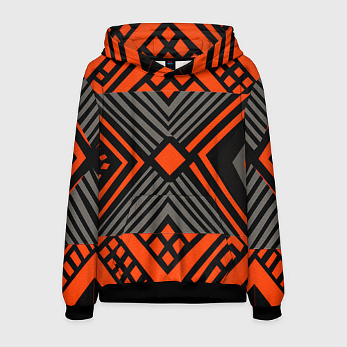 Мужская толстовка Узор в этническом стиле племени масаев / 3D-Черный – фото 1