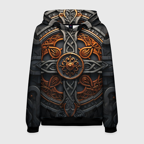 Мужская толстовка Орнамент в викингском стиле / 3D-Черный – фото 1