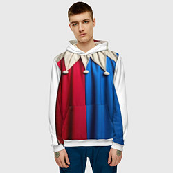 Толстовка-худи мужская Костюм шута наряд, цвет: 3D-белый — фото 2