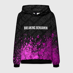Толстовка-худи мужская Breaking Benjamin rock legends посередине, цвет: 3D-черный