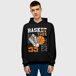 Толстовка-худи мужская Basketball New York, цвет: 3D-черный — фото 2