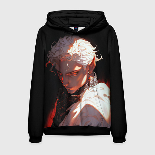 Мужская толстовка Астарион из балдурс гейт 3 / 3D-Черный – фото 1