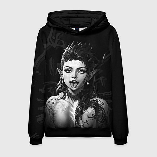 Мужская толстовка Карлах ахегао - Baldurs gate 3 / 3D-Черный – фото 1