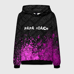 Толстовка-худи мужская Papa Roach rock legends посередине, цвет: 3D-черный