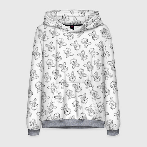 Мужская толстовка Сончас у мишек - принт раскраска / 3D-Меланж – фото 1