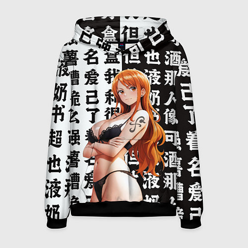 Мужская толстовка Нами в лифчике / 3D-Черный – фото 1