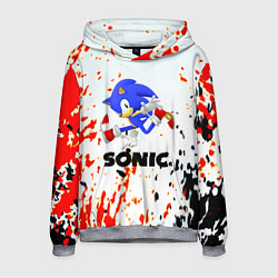 Толстовка-худи мужская Sonic краски абстрактные, цвет: 3D-меланж