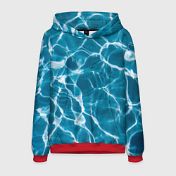 Толстовка-худи мужская Кристально чистая вода, цвет: 3D-красный