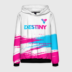 Мужская толстовка Destiny neon gradient style посередине