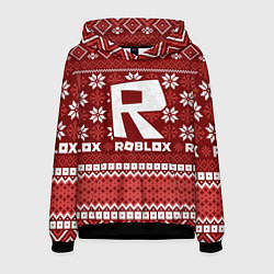 Толстовка-худи мужская Roblox christmas sweater, цвет: 3D-черный