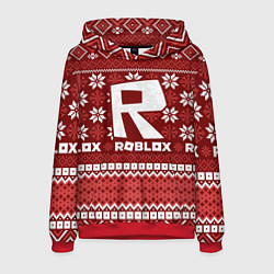 Толстовка-худи мужская Roblox christmas sweater, цвет: 3D-красный