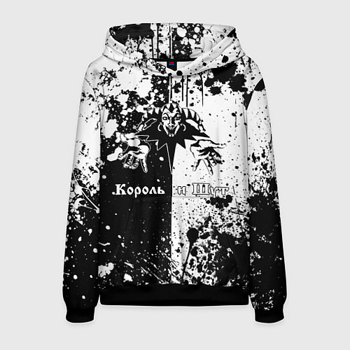 Мужская толстовка Король и шут - черно-белая абстракция / 3D-Черный – фото 1