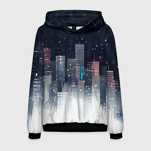 Мужская толстовка Инверсия дня / 3D-Черный – фото 1