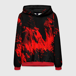 Толстовка-худи мужская Красное пламя, цвет: 3D-красный